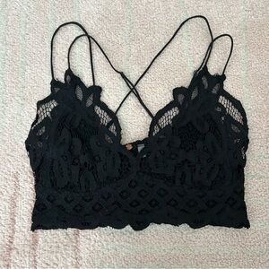 Free People Black Lace Bralette